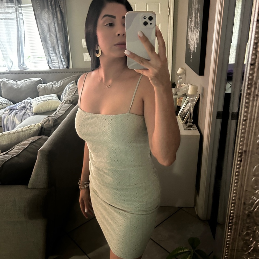 Elegant Cream Spaghetti Strap Dress